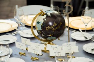 Feast On This - San Diego Air and Space Museum - Award Dinner Place Card and Centerpiece