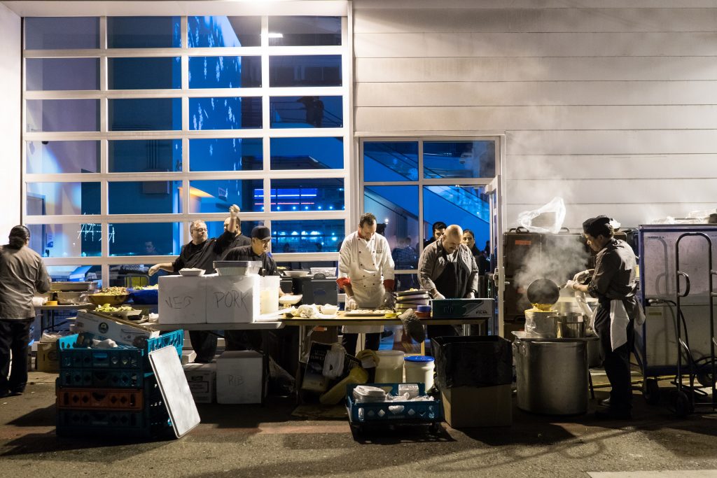 Feast on This - Kitchen set up at The Port Pavilion